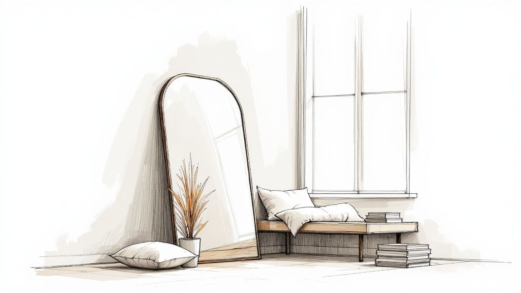 Styling Floor-Leaning Mirrors Like a Pro