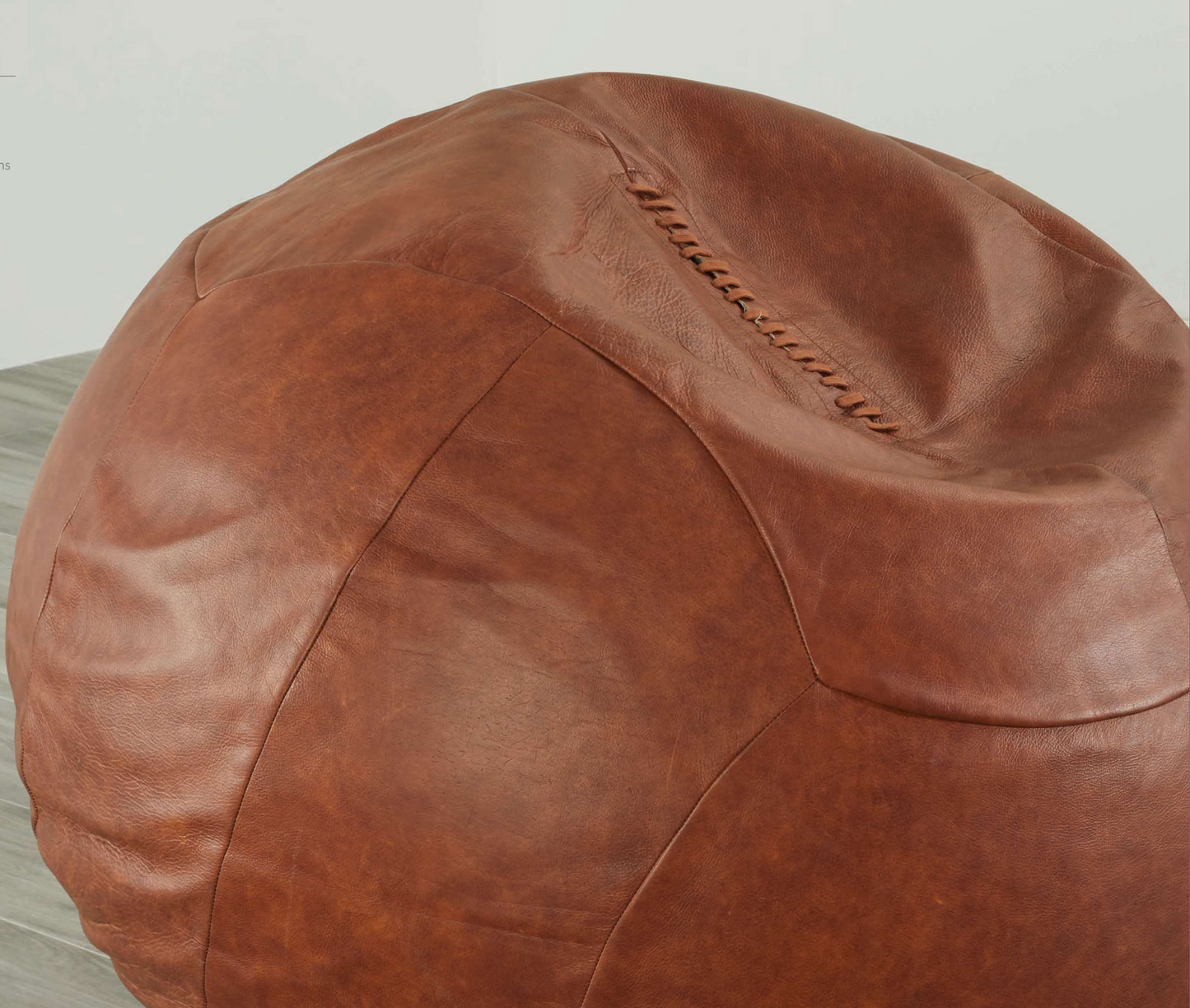 Follis - Genuine Leather Soccer Ball Shaped Ottoman | Limited Edition