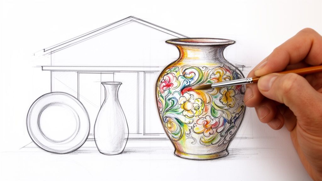 A Guide to Hand Painted Ceramics in Your Home - Griseo Interior