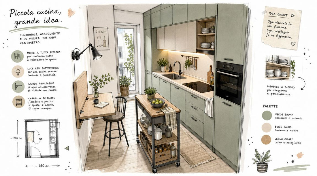 Cucina piccoli spazi: idee smart per ottimizzare il tuo - Griseo Interior