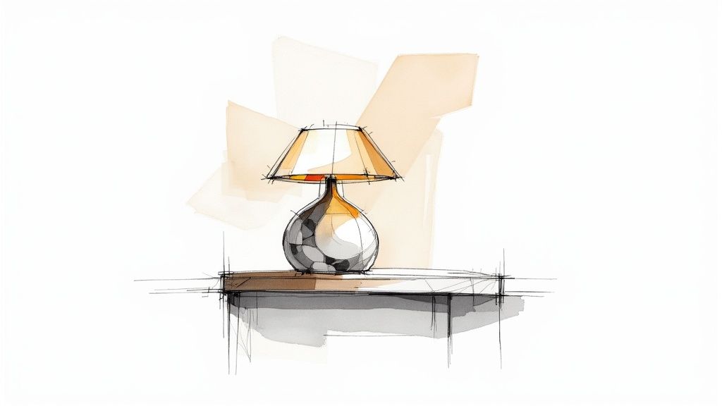 How to Choose and Style a Sculptural Table Lamp