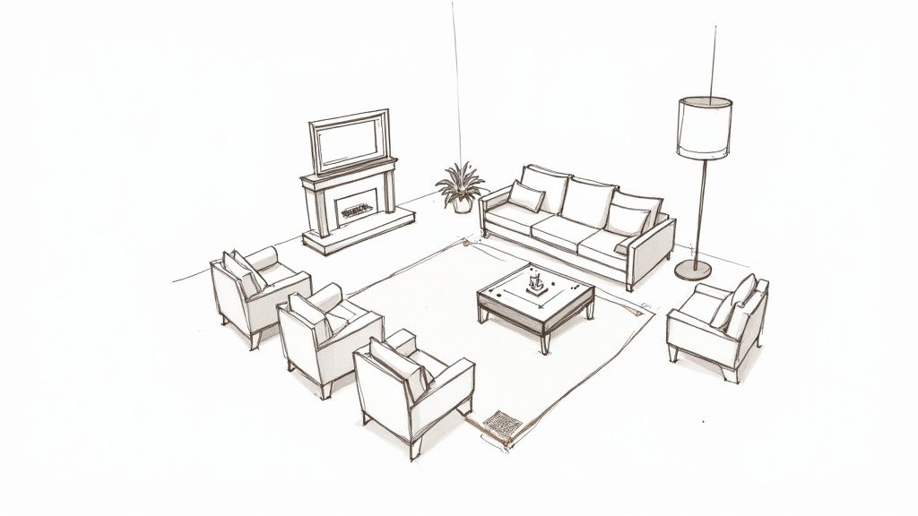 How to arrange furniture in living room for ideal flow and comfort - Griseo Interior
