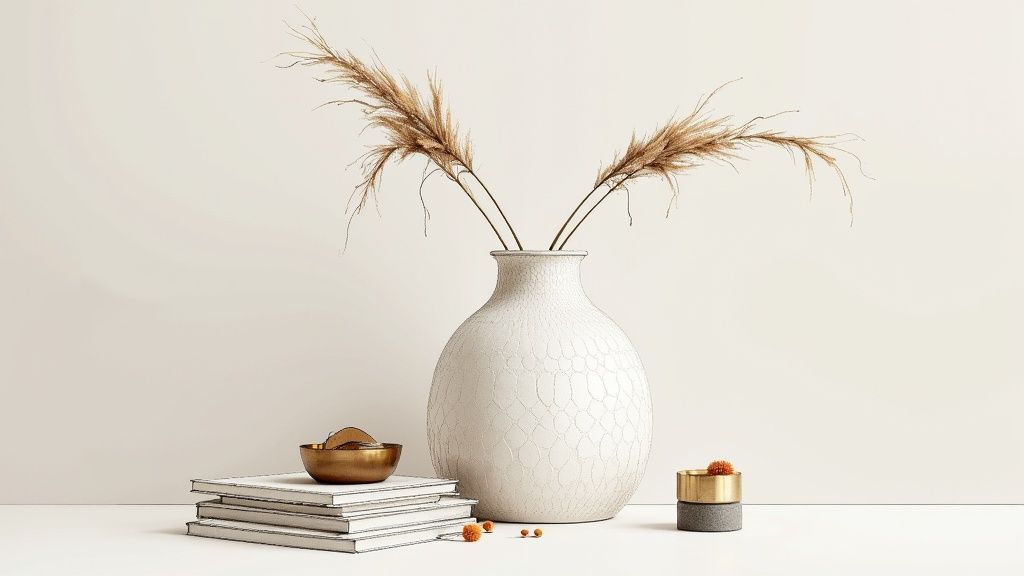 How to Style a White Textured Vase: An Actionable Guide - Griseo Interior