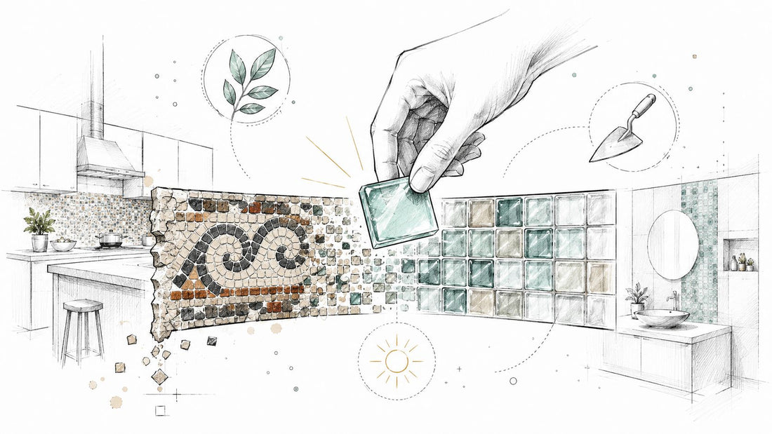 Mosaici di vetro: guida completa al design 2026 - Griseo Interior
