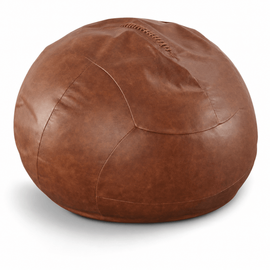 Follis - Pouf a Forma di Pallone da Calcio in Pelle Vera | Edizione limitata - Griseo Interior