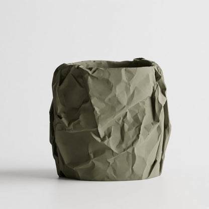 Vaso Charta - Vaso per piante effetto carta stropicciata - Griseo Interior