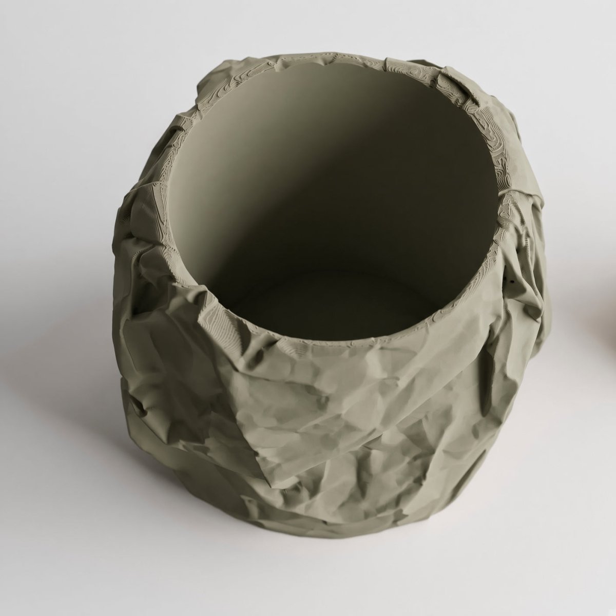 Vaso Charta - Vaso per piante effetto carta stropicciata - Griseo Interior