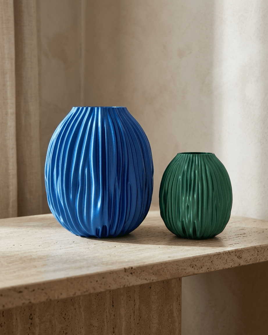 Vaso Fluctus - Vaso fluente stampato in 3D - Griseo Interior
