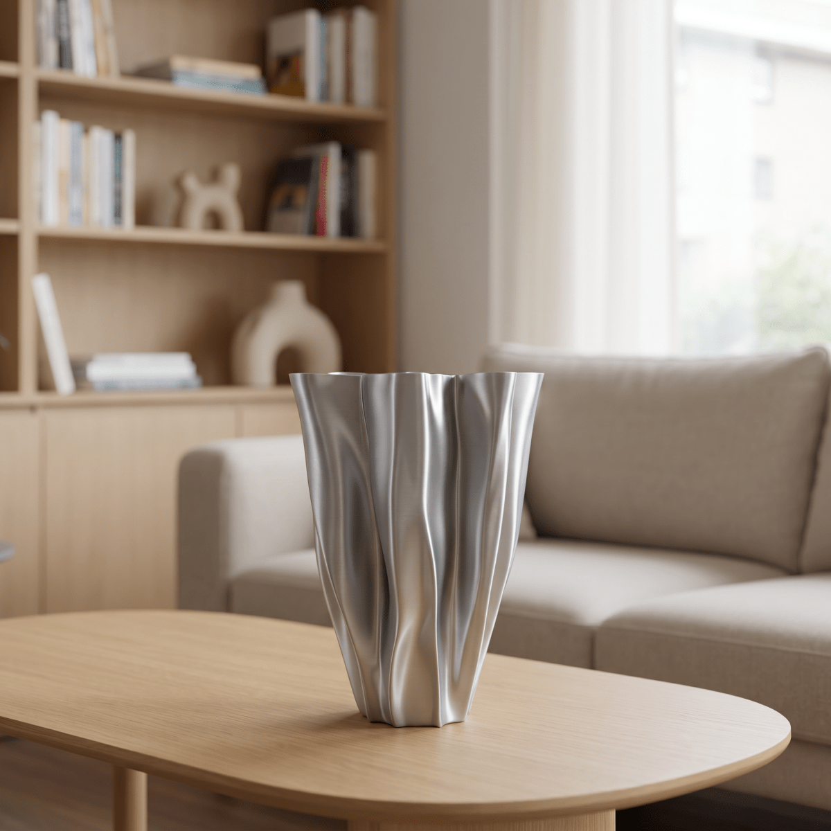 Vaso Plicos - Vaso drappeggiato stampato in 3D - Griseo Interior