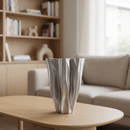 Vaso Plicos - Vaso drappeggiato stampato in 3D - Griseo Interior