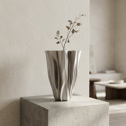 Vaso Plicos - Vaso drappeggiato stampato in 3D - Griseo Interior
