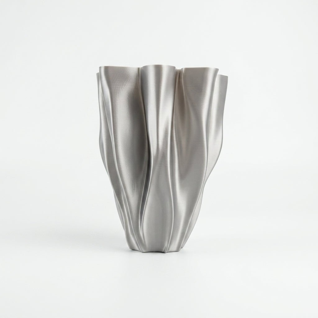 Vaso Plicos - Vaso drappeggiato stampato in 3D - Griseo Interior