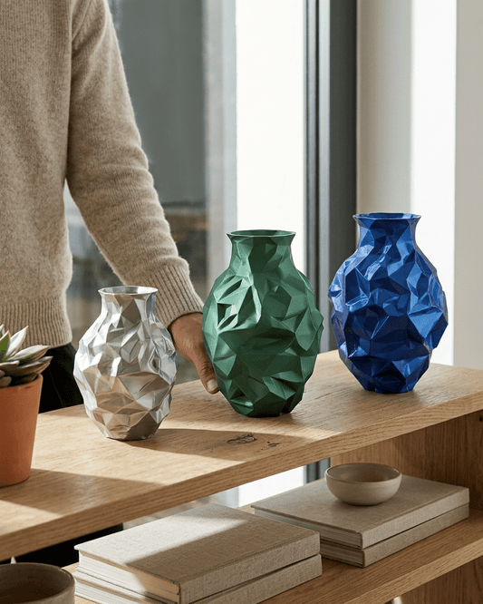 Vaso Prisma - Vaso geometrico stampato in 3D - Griseo Interior