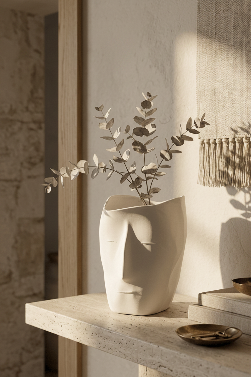 Vaso Serenitatem - Vaso decorativo minimalista stampato in 3D - Griseo Interior
