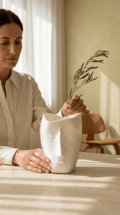 Vaso Serenitatem - Vaso decorativo minimalista stampato in 3D - Griseo Interior