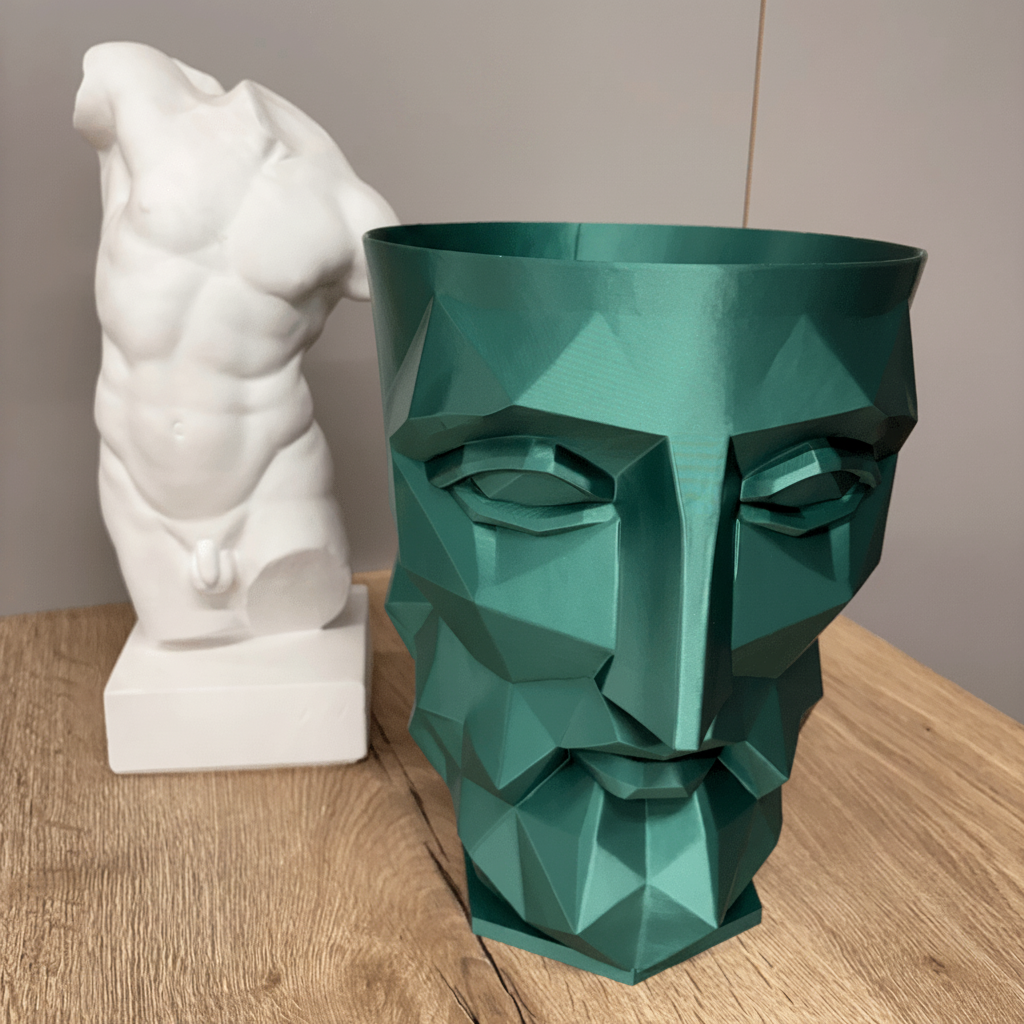 Vaso Stoic - Vaso minimalista geometrico stampato in 3D - Griseo Interior