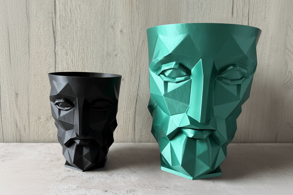 Vaso Stoic - Vaso minimalista geometrico stampato in 3D - Griseo Interior