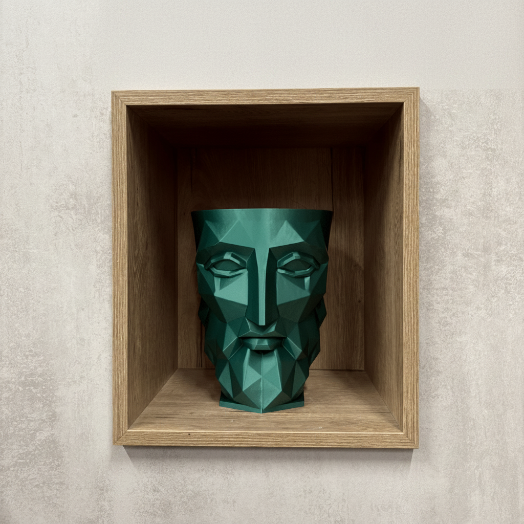 Vaso Stoic - Vaso minimalista geometrico stampato in 3D - Griseo Interior
